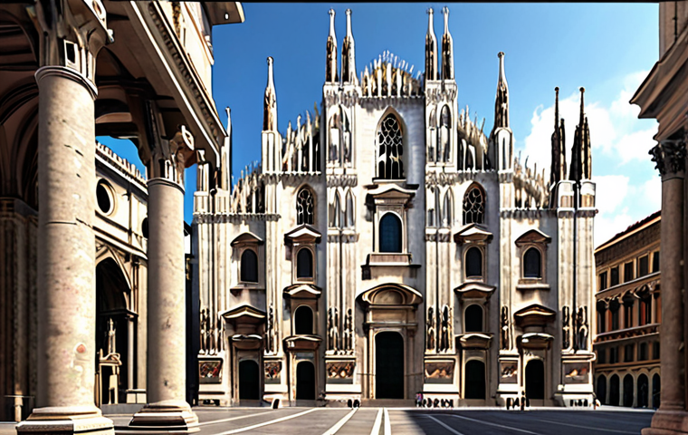 **Duomo di Milano virtual tour, immersive experience, metaverse environment, realistic rendering.**